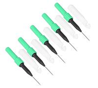 Jeffergarden Fácil de Instalar, 5 Unidades de Sonda de Prueba de Multímetro, Aguja Perforadora de Aislamiento, Sondas de Clavija de 0,7 Mm, Conector Banana de 4 Mm para Diagnóstico, Pruebas y (GREEN)