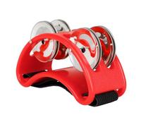 Jeffergarden Foot Tambourine Metal Jingle Bell Percusion Set para la Guitarra de Batería Tocando Fácilmente la Versión del Diseño de los Sonidos Agradables (rojo)