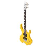 Jeffergarden Guitarra Eléctrica, Diseño en Forma de Llama Amarilla, Kit para Principiantes, 24 Trastes, Ideal para Aspirantes a Músicos