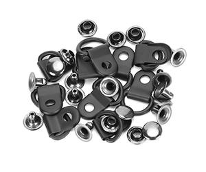 Jeffergarden Hebilla de Ojal Resistente, Anillo en D, Gancho para Cordones, Remache de Latón de 9x14mm para Bolsos de Zapatos de Cuero