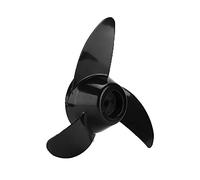 Jeffergarden Hélice Fueraborda de 3 Palas Hélice Marina de Repuesto de Plástico para Motores de 50 LB, 60 LB, 68 y 88 Incluye Llave para Tuercas de Pasador para Barcos de Pesca de 12 V 24 V Uso en