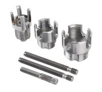 Jeffergarden Herramienta de Rosca de Tubería de PVC, Cortador Externo Interno Integrado con Vástago Hexadecimal de 1/4 Pulgada para Tuberías de Plástico G1/2, G3/4, G1, Accesorio de Taladro