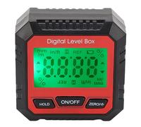 Jeffergarden Inclinómetro Digital Magnético, Medidor de ángulo con Pantalla LCD ABS for Medición de Nivelación y Alineación (rojo)