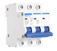 Jeffergarden Interruptor Automático Miniatura de 3 Polos, DZ47-63 400V | Interruptor de aire de CC, corriente nominal de 6 A a 20 A, carcasa de plástico ignífugo, uso de caja combinadora solar