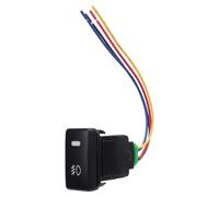 Jeffergarden Interruptor de Botón LED ABS 4 12 V Interruptor de Luz Antiniebla con Luces Indicadoras Duales Marcas Claras Montaje en Panel para Barra LED DRL Tablero Automotriz para Modelos