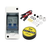 Jeffergarden Interruptor de Desconexión de CC, Disyuntor en Miniatura, Caja Pequeña Aislante, Reemplazo Ideal, Cubierta Transparente, Accesorios de Piezas de Energía Solar, Buscador de Componentes