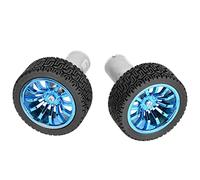 Jeffergarden Juego de 2 Piezas Dc 6V 280Rpm 25Ga370, Codificador de Rueda Motor de Engranaje Dc Eje de 4Mm con Soporte de Montaje Kits de Ruedas de 65Mm