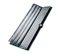 Jeffergarden Juego de Agujas de Tejer Recta Agujas de Tejer de Acero Inoxidable 44 Piezas 25 Cm o 36 Cm 11 Tamaños Doble Punta para Suéter Sombrero Bufanda Guante Manualidades Bricolaje (36cm)