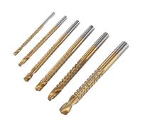 Jeffergarden Juego de Brocas Helicoidales Dentadas, Material Enchapado, Versátil de 6 Piezas, Ideal para Biselar Plástico PVC de Madera