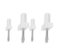 Jeffergarden Juego de Destornilladores de Cabeza Plana de 4 Piezas, Acero Inoxidable, Mangos Ergonómicos, Mini Kit de Herramientas de Precisión para Máquinas de Coser y Reparaciones