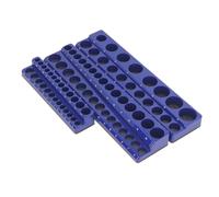 Jeffergarden Juego de Organizador de Dados Magnéticos Kit de Soporte de Dados de 3 Piezas para Unidad de 1/4 3/8 1/2 Capacidad para 75 con Base de Goma Suave y Etiquetas Transparentes