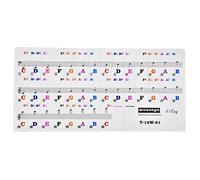 Jeffergarden Juego de Pegatinas para Teclas de Piano, Pegatina de Teclado Transparente Extraíble para Piano de 61 Teclas, Fácil Instalación para Principiantes y Niños