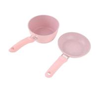 Jeffergarden Juego de Sartén y Cacerola para Leche, Utensilios de Cocina de Aleación de Aluminio, 2 Piezas, Extraíble Antiadherente, Mini Cacerola de 12,5 Cm para Calentar Sopa, Mantequilla y