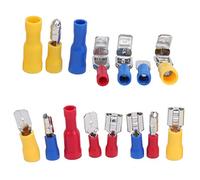 Jeffergarden Juego de Terminales de Engarzado, Kit de Tubo Aislante Chapado en Cobre para Conexión de Cable Eléctrico, Puente de Cable, Surtido de Terminales de Clavija con Tubo Retráctil, y