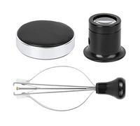 Jeffergarden Juego Universal de Herramientas de Reparación de Relojes, Extractor de Manos y Lupa de Aluminio ABS para Relojeros en Casa o en Talleres