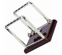 Jeffergarden Juguete de Bola de Péndulo con Marco de Plástico ABS y Bolas de Metal, Juguete de Escritorio con Bola de Equilibrio para Aprendizaje de Impulso, 3 Tamaños para Decoración de Estudio de