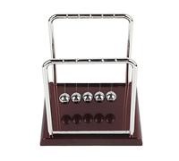 Jeffergarden Juguete de Bola de Péndulo con Marco de Plástico ABS y Bolas de Metal, Juguete de Escritorio con Bola de Equilibrio para Aprendizaje de Impulso, 3 Tamaños para Decoración de Estudio de