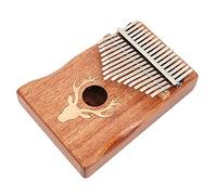 Jeffergarden Kalimba 17 Teclas Mbira Thumb Piano Cuerpo de Caoba con Teclas de Metal Mineral Mini Instrumento Musical Portátil con Martillo de Afinación Bolsa de Almacenamiento para Principiantes