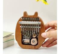 Jeffergarden Kalimba Mini Piano de Pulgar, Instrumento Musical Portátil de Madera de Sapele, Diseño de 10 Teclas de Fácil Reproducción, Ideal para Principiantes y Viajeros (chinchilla)