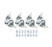 Jeffergarden Kit de 4 Bisagras para Puerta de Garaje NO.2, 14 Soportes de Puerta Galvanizados de Acero Resistente con 16 Tornillos para Uso Residencial Ligero Comercial