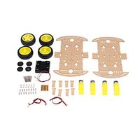 Jeffergarden Kit de Chasis de Coche Inteligente, Estructura de Doble Capa, Fácil Instalación, Conducción Fuerte en Las 4 Ruedas, para Robots Inteligentes, Juego de Bricolaje