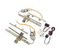 Jeffergarden Kit de Conversión de Elevalunas Eléctrico ABS y Metal Kit de Conversión de Elevalunas Eléctrico de 2 Puertas Actualización Manual a Eléctrica Fácil Control para Street Hot Rat Hot Rod
