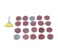 Jeffergarden Kit de Discos de Lijado de 203 Piezas de 50 Mm, Almohadillas de Papel de Lija para Pulido de óxido de Aluminio con Placa de Respaldo y Vástago, 10 Granos de 80 a 3000 para Herramientas