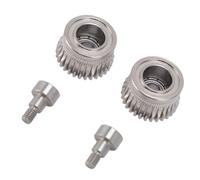 Jeffergarden Kit de Engranaje Doble de Rueda Motriz de Extrusora Niquelada de Acero Endurecido con Alta Dureza 55HRC para Impresoras 3D K1 K1C K1 Max Ender 3 V3