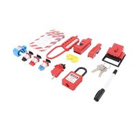 Jeffergarden Kit de Etiquetado de Bloqueo Eléctrico, Material No Conductor, 8 Dispositivos de Bloqueo, Ideal para Maquinaria Industrial y Seguridad de los Trabajadores