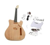Jeffergarden Kit de Guitarra Eléctrica de Cuerpo de Guitarra Inacabada con Cuello de Arce Construye Tu Propio Bricolaje para Amantes de la Música y Entusiastas
