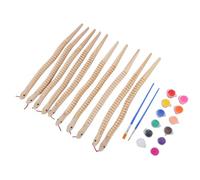 Jeffergarden Kit de Manualidades Creativo de Serpientes de Madera, Juguetes de Madera Pintables de 12 Pulgadas de Largo para Actividades Familiares Divertidas para Niños