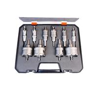 Jeffergarden Kit de Sierra Perforadora Juego de Cortadores de Agujeros de Carburo de Acero de Aleación Profundidad de Corte de 40 Mm 6 10 12 Piezas con Brocas Piloto Llave Hexagonal Caja de (Juego
