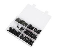 Jeffergarden Kit de Tornillos de Carenado para Motocicleta, Tornillos de Sujeción para Parabrisas de Acero Inoxidable y Aluminio Billet, Juego de Herrajes M5 M6 de 177 Piezas para Motociclistas