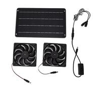 Jeffergarden Kit de ventilador de panel solar de 20 W de bajo consumo con interruptor de encendido/apagado, adecuado para invernaderos de autocaravanas, casas de mascotas
