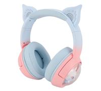 Jeffergarden Lindos Auriculares para Juegos con Orejas RGB, Disfrute de una Calidad de Sonido Envolvente, Conectividad Versátil, Todo con un Adorable Diseño de Cápsula para Mascotas, Controladores