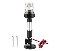 Jeffergarden Luz de Anclaje de Navegación para Barcos, LED Blanco, Base de Aleación de Aluminio, 12 V a 24 V, Visibilidad de 180 Grados, Más de 2 Millas Náuticas, para Pontón Marino, Pesca, Yate,