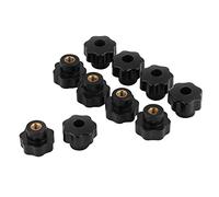 Jeffergarden Mangos de Perilla de Plástico Universales Perillas Redondas de Máquina Herramienta M6 25 10 Piezas Reemplazo de Agarre Suave para Torno Tractor y Equipo de Taller