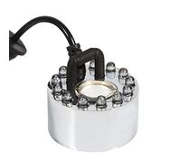 Jeffergarden Máquina de Niebla 24V Cambio de Color Fabricante de Niebla Vela Fuente de Agua 12 LED Mist Maker Fogger Pond Fog Atomizer Mist Maker Fuente de Agua (Cabeza atomizadora de