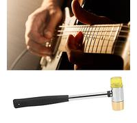Jeffergarden Martillo de Plástico para Guitarra, Herramienta con Cabezal de Latón Amarillo para Ukelele, Diseño de 78 Mm y 233 Mm para Músicos