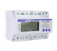 Jeffergarden Medidor de Energía Trifásico de 4 Cables Medidor de Potencia Montado en Riel DIN con Pantalla LCD Retroiluminada Medición Bidireccional Protocolo MODBUS RTU para Uso Industrial