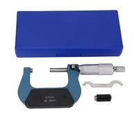 Jeffergarden Micrómetro Exterior Métrico de 25-50 Mm, Herramienta Maquinista de Graduación de 0,01 Mm con Yunque de Carburo y Estándar, Herramienta de Medición con Caja