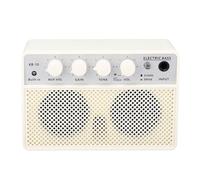 Jeffergarden Mini Amplificador de bajo, Subwoofer Eléctrico Portátil Recargable de 10 W con Doble Canal, Ideal para Actuaciones Al Aire Libre y Escucha Privada