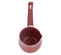 Jeffergarden Mini Cacerola para Leche, Aleación de Aluminio Antiadherente, Calentador de café de un, para Calentar Leche y Mantequilla, Ideal para Uso Doméstico (rojo)