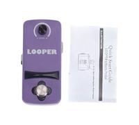 Jeffergarden Mini Pedal de Guitarra Looper, Interruptor único, Grabación de 12 Minutos, Pedal de Efectos de Bucle de Aleación de Zinc Alimentado por Memoria Inteligente Tipo C