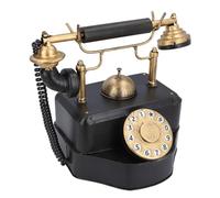 Jeffergarden Modelo de Teléfono Vintage de Hierro Retro Dial Giratoria Decoración Telefónica Modelo de Teléfono Antiguo para la Decoración del Hotel del Bar de café Casero