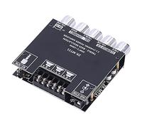 Jeffergarden Módulo Amplificador de Potencia Digital Placa AMP Estéreo de 2.1 Canales con Bluetooth 5.0, Fuente de Alimentación de 12 V-24 V para Sistemas de Audio de Automóvil de Cine en Casa