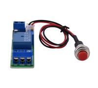 Jeffergarden Módulo de relé Temporizador de 12 V, Interruptor de Apagado de Retardo Ajustable de 1 a 10 Segundos con Botón, para Equipos de Automatización Desarrollo de PLC Hogar