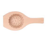 Jeffergarden Molde de Madera para Galletas para Hornear, Molde para Pastel de Luna con Patrón de Flores, Cortador de Pastelería de Madera Prensada a Mano 24,8 X 11,5 X 2,3 Cm para Hacer Galletas en