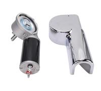 Jeffergarden Motor de Lona Eléctrica Motor de Engranaje de Repuesto de 12 V 1500 W 45 RPM 90 1 con Cubierta Cromada Pernos de Montaje y Llaves para de Lona de Remolque de Camión Volquete