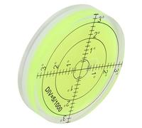 Jeffergarden Nivel de Burbuja Redondo de 60 Mm, Herramienta de Equilibrio de Plataforma de Cámara de Acrílico ABS, Rango de Medida de 10 Mm para Trípodes Básculas Electrónicas, Calibración